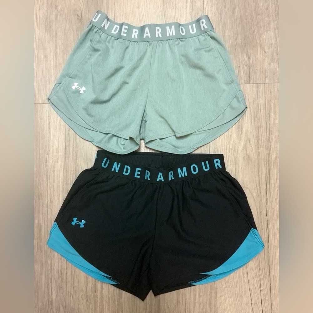Under Armour Women's Athletic Shorts - Gray and Teal